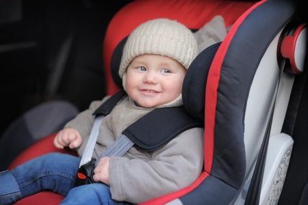 baby boy in car seat